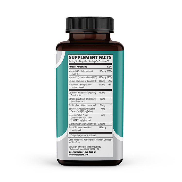 Bone Densi-T bone Support Supplement Facts bottle