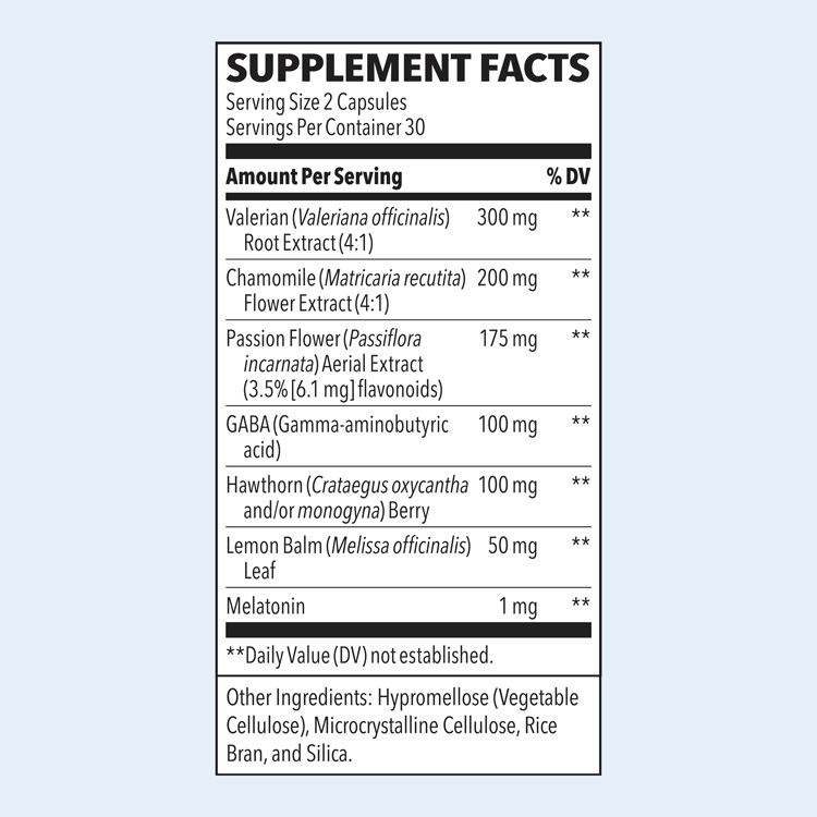 Rest-ZZZ Sleep Support Supplement Facts