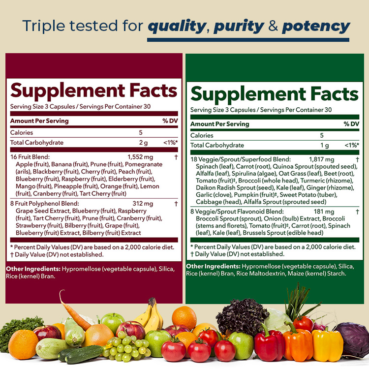 Fruit & Veggie ingredients